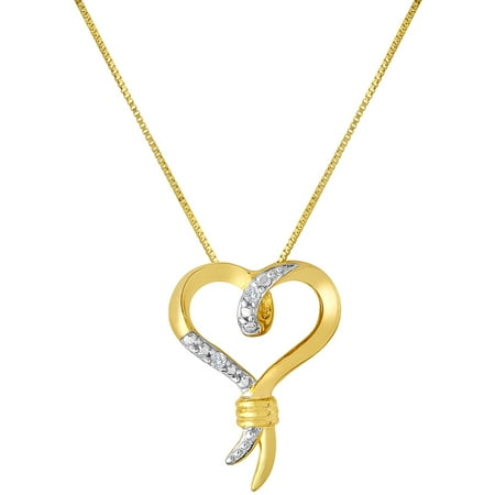 Knots of Love 10kt Yellow Gold Diamond Accent Pendant, 18