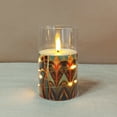 thumbnail image 5 of Flameless Candles with String Lights LED Candle Battery Operated Candles with Remote Control,Printed Pillar LED Candles for Wedding Holiday Party Table Home Decorations,Set of 3, 5 of 6