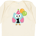 thumbnail image 4 of Inktastic 1st Birthday Party Girls Owl Girls Long Sleeve Baby Bodysuit, 4 of 5