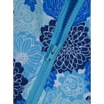 thumbnail image 6 of inlzdz Kids Girls One Piece Swimsuits Long Sleeve Rash Guard Swimwear Bathing Suit Blue Flower 6, 6 of 7