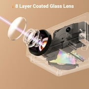 Mini Projector 1080P Portable Projector, Compatible with iOS/Android/ Windows/TV/HDMI/USB White 1PC
