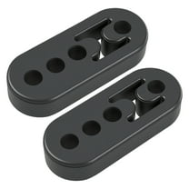 AUTOXBERT 2Pcs Exhaust Hangers 4 Holes Rubber Vehicle Muffler Hanger Exhaust Mount Bracket Universal Black