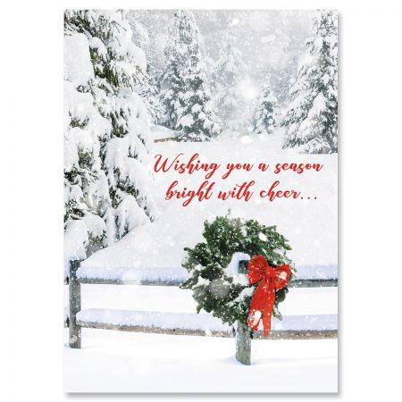 Fields of Snow Faith Religious Christmas Cards - Holiday Greeting Cards