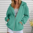 thumbnail image 2 of vigerkar Womens Zip Up Hoodies Long Sleeve Oversized Sweatshirts Y2K Jacket Pockets Fashion Clothes (Mint Green, 3XL), 2 of 4