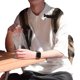 thumbnail image 4 of Camiseta con cuello vuelto y botones para hombre, camiseta de verano holgada, informal, elegante, con estampado de letras, manga corta, para fiesta, color blanco L, 4 of 12