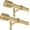 Brass 2 Pack, variant on 2 Pack Curtain Rods for Window 36 to 72 Inch, Adjustable 1-Inch Thicken Window Curtain Rod, Decorative Drapery Rods with Cap Finials and Aluminum Alloy Brackets, Warm Gold