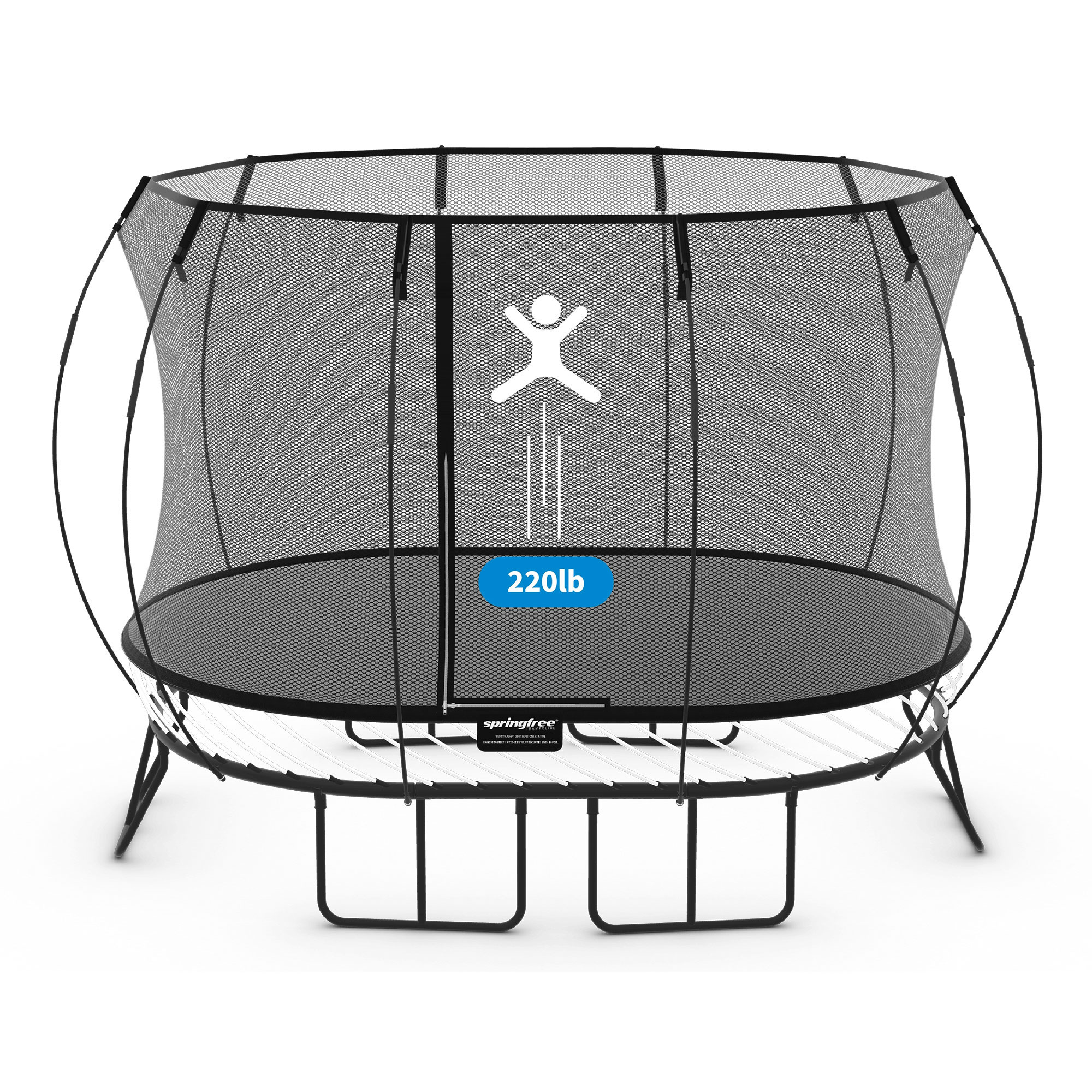 Springfree Outdoor Compact Oval Kids Trampoline for Outdoor Use, Black - image 3 of 9