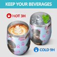 thumbnail image 4 of 12oz Stemless Wine Tumblers Rottweiler Dogs Vacuum Insulated Stainless Steel Travel Tumbler Cups Mug with Lid and Straw for Champaign,Cocktail,Beer with Cleaning Brush, 4 of 5
