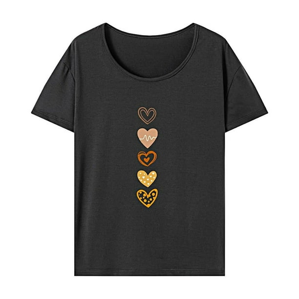 Camiseta básica de ajuste regular para mujer, camiseta básica para vacaciones, playa, desplazamientos S