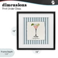 thumbnail image 4 of Stupell Industries Modern Cosmopolitan Summer Stripes Black Framed Print Under Glass, 13 x 13, by Susan Jill, 4 of 8