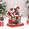 thumbnail image 2 of Casa de pueblo colorida con luces LED navideñas, edificios que funcionan con pilas, regalo Estilo B 22x14x30cm, 2 of 8