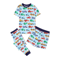 thumbnail image 1 of PatPat Pijamas de bambú para niños y niñas con estampado divertido (3 piezas, ajustados), 1 of 2