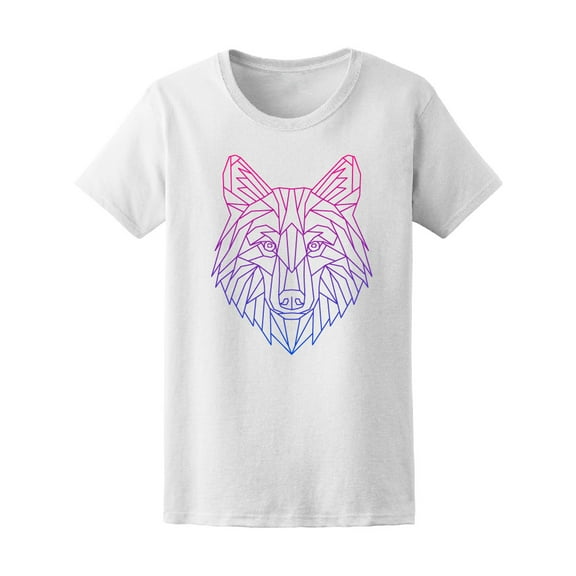 Gradient Low Poly Wolf T-Shirt Men -Image by Shutterstock, Male 4X-Large
