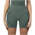 thumbnail image 2 of AXXD Green Running Shorts for Women Summer High Waisted Seamless Shaping Shorts Comfy Breathable Fabric Shapewear Mother's Day, 2 of 9