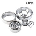 thumbnail image 2 of AURARMLET Cookie Baking Rings 14Pcs Stainless Steel for Baking and Pastry Making and Parties, 2 of 8