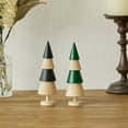thumbnail image 5 of Wooden Christmas Trees Handmade Tree Shaped Wood Sculpture Mini Wooden Christmas Trees For Arts Crafts Xmas Holiday Party Accessories Desktop Ornament Home Decor, 5 of 5