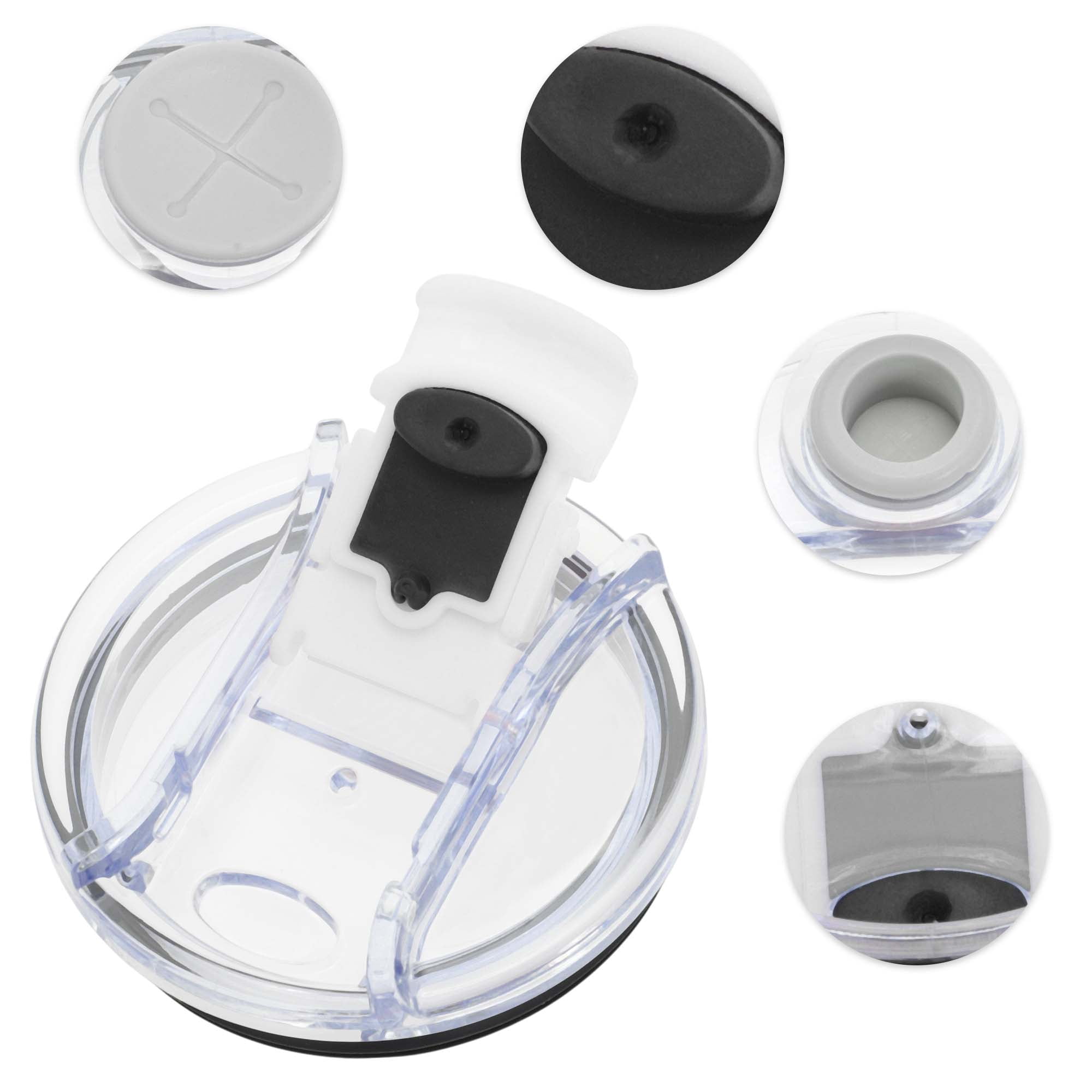 Unique Bargains 1 Pc Lightweight Tumbler Lid for Office Use Daily Activities White