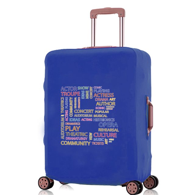 2024 Luggage Covers Travel Accessories Suitcase Cover Protector Reusable Washable 18-32inch Text Letter Printed Pattern Series 8text B L
