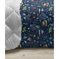thumbnail image 3 of Aqua Jellyfish Down Alternative Comforter, Illustration of Scattered Fish Type Swimming Oceanic Environment Elements, Microfiber Quilt for All Season, 5 Sizes, Violet White, by Ambesonne, 3 of 3