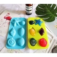 thumbnail image 3 of Molde de silicona para cubitos de hielo Kiuatr, ideal para hielo, gelatina, chocolate y jabón. Molde para hielo con forma de concha de mar (6 unidades, 2 unidades)., 3 of 4