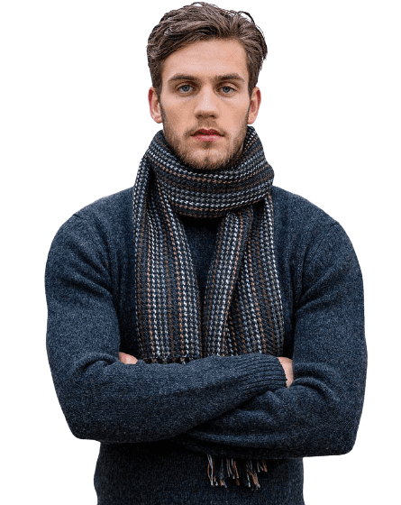 Gift for Husband Long Hand Knit Scarf Fishermans ribbed scarf Camel Knit Scarf for Men Man Gifts Wool Chunky Knitted Scarves