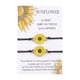 thumbnail image 3 of Pulsera de la tarjeta de aleación de pulsera ajustable de la flor del sol girasol pulseras tejidas, 3 of 4