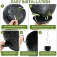 thumbnail image 7 of Self Watering Hanging Planters, 2 Pack 10'' Plastic Pots with Drainage Holes & Reservoir Tray (Speckled Black) | Indoor & Outdoor Use for Ferns, Ivy, Herbs, Succulents, 7 of 7