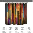 thumbnail image 6 of Colorful Painted Wood Shower Curtain 72Wx72H Inch Plank Rustic Farmhouse Wooden Vintage Barn Door Bathroom Decor Set Polyester Waterproof 12 Pack Plastic Hooks WW-YMDV, 6 of 6