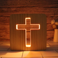 thumbnail image 1 of Lámpara de noche 3D con forma de cruz de madera hueca creativa, lámpara de mesa de regalo LED para niños con personaje de madera maciza para cama, Festival del Medio Otoño, 1 of 4