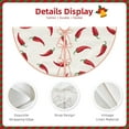 thumbnail image 5 of Bingfone Christmas Tree Skirt Mat Christmas Decoration Interior 30"-Chili, 5 of 8