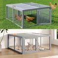 thumbnail image 3 of Yeshouse Gallinero plegable para conejos y gallinas, corral portátil con puertas superiores y laterales, ideal para interior y exterior, no requiere montaje, 3 of 8