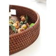 thumbnail image 5 of 14.2'' Hand-Woven Round Rattan Serving Tray Decorative Wicker Trays with Handles for Coffee Table, 5 of 5