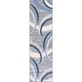 thumbnail image 2 of HR Abstract Rugs Luxury Livingroom Carpet Modern Contemporary Blue Runner Rug Ultra-Soft, Shed Free Stain Resistant Swirls Blue/Silver/Gray/White 1'97" x 6'96", 2 of 5