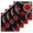 Red Black, variant on Black Red Kitchen Dish Towels for Drying Dishes Set of 4, White Circle Geometric Abstract Texture Waffle Weave Microfiber Hand Tea Bathroom Towels Quick Dry & Absorbent Towel 12x12