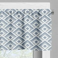 thumbnail image 5 of Ambesonne Modern Valance & Curtain, Diagonal Nested Squares, 55"x30", Slate Blue Blue White, 5 of 6