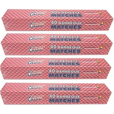 4 Boxes - 11" Fireplace Matches, Long Reach, 160 Matches Total