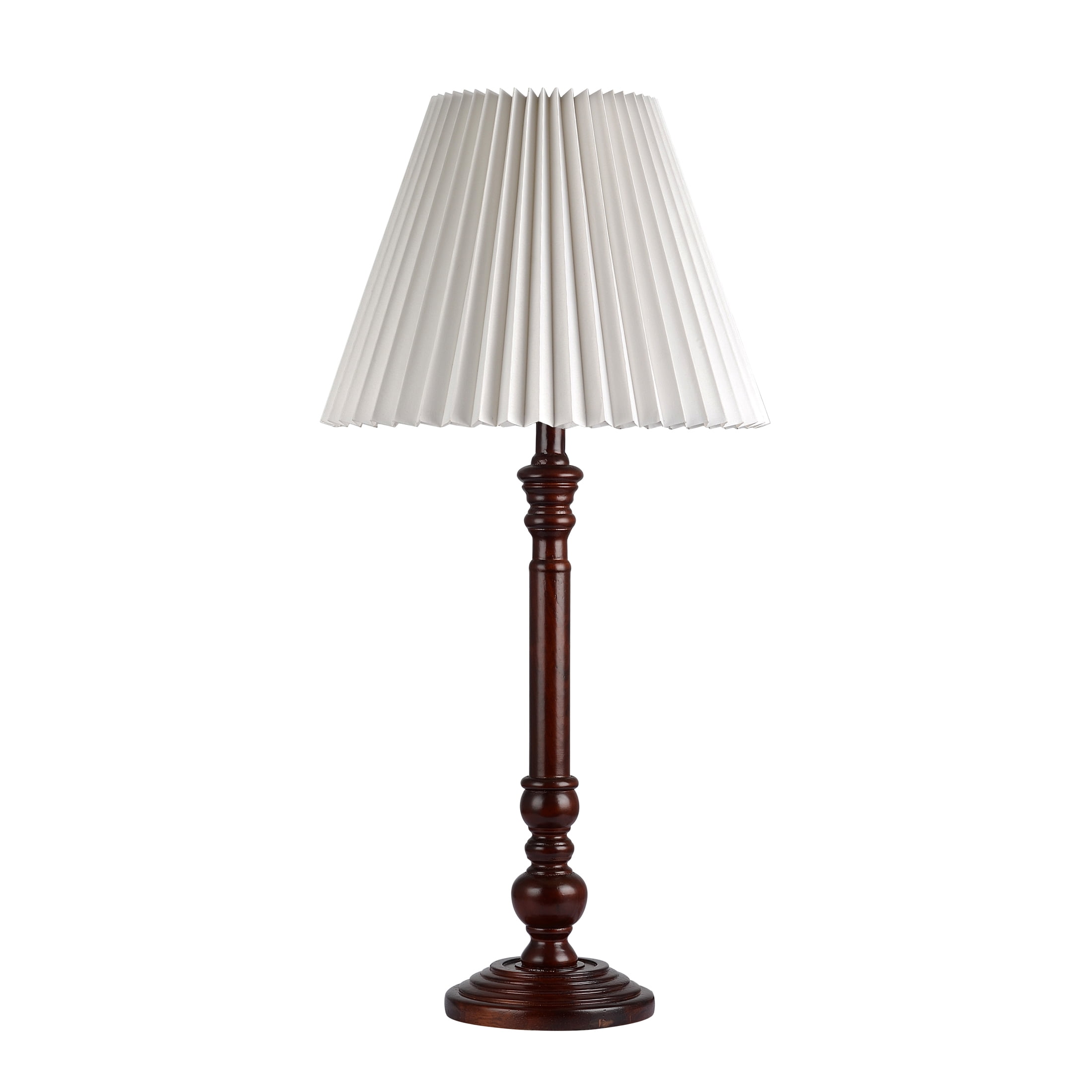 (2 pack) Simplee Adesso 19-Inch Wood Candlestick Lamp Base with Walnut Finish