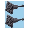 thumbnail image 2 of Renovators Supply Iron Kitchen Cabinet Knob Pull Square Diamond Grid Black Powder Coat Finish Decorative Metal Knobs for Kitchen Cabinet or Drawer Pull Handle w/Screws Pack of 2, 2 of 6
