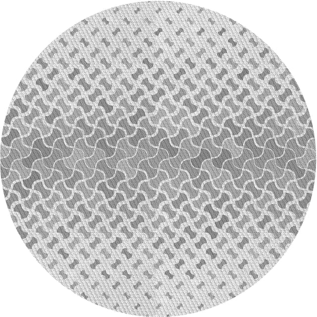 Ahgly Company Tapis d'Intérieur Lavables en Machine, Ronds, Transitionnels, Gris, Ronds de 3'