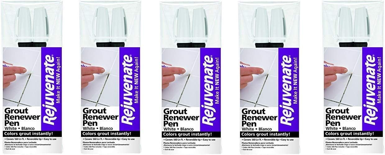 Rejuvenate White Grout Restorer Marker Pens Restore and Renew Dingy
