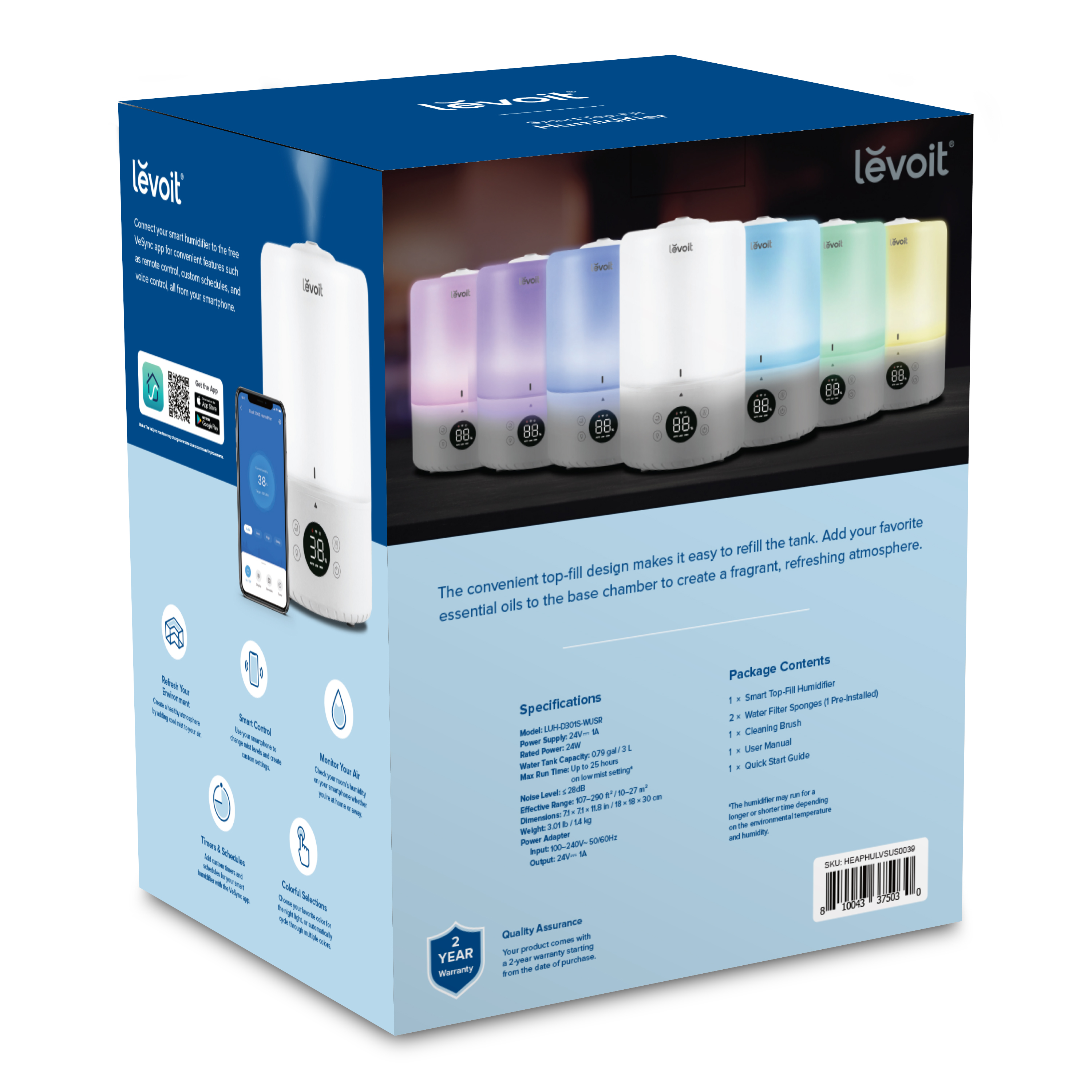 Levoit Dual 200S Smart Ultrasonic Humidifier 3L photo 3