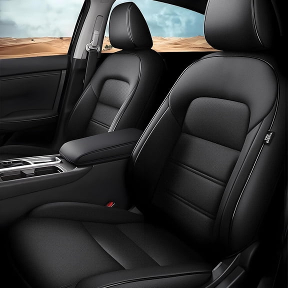 DIKSOAKR Car Seat Cover Fit for Nissan Altima 2019-2025 (S SV SR Platinum) Full Set Customized Faux Leather Seats Cover Black
