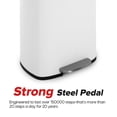 thumbnail image 4 of Hyxoo Trash Can, Garbage Can 13 Gallon/ 50L Stainless Steel Metal Bathroom Step Waste Bin for Home and Kitchen Waste and Recycling,White, 4 of 8