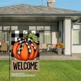 thumbnail image 3 of JOOCAR Welcome Pumpkin with Black White Plaid Bow Linen Garden Flag for Fall Autumn Home Outdoor Garden Yard Door Decor 12x18 inch, 3 of 5