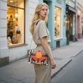 thumbnail image 7 of FORMRS Women Crossbody Purse with Chain Strap Vegan Leather Shoulder Handbag, Geometric Circle, 7 of 7