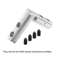 thumbnail image 4 of Uxcell L-Shape Interior Joint Bracket, 8Set Inside Corner Connectors with M6 Screws for 4040 Series (Silver), 4 of 6