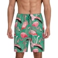 thumbnail image 1 of Fotbe Tropical Flamingo Pantalones Cortos de Pijama para Hombre, Ropa de Dormir, Pantalones de Pijama Cortos para Hombre-Small, 1 of 6