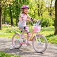 thumbnail image 4 of Gymax 18'' Kids Bike Toddler Bicycle w/ Training Wheels Hand & Coaster Brakes Pink, 4 of 10
