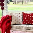 thumbnail image 4 of Valentine's Day Pillow Covers 18x18 Inch Set of 2 Small Red Pink Hearts Decor White Throw Pillow Covers Valentine's Day Cushion Case Decoration for Sofa Couch 56B, 4 of 4
