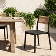 thumbnail image 4 of Avaloomia Home Outdoor Stacking Dining Chairs Set of 6, Plastic Patio Dining Chairs, All Weather No Assembly Outdoor Patio Chairs Armless & Anti-Slip for Garden Porch Deck Backyard, Black, 4 of 9